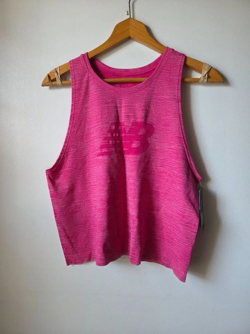 NWT NEW BALANCE CARNIVAL PINK HEATHERED TANK TOP SIZE SMALL WMNS